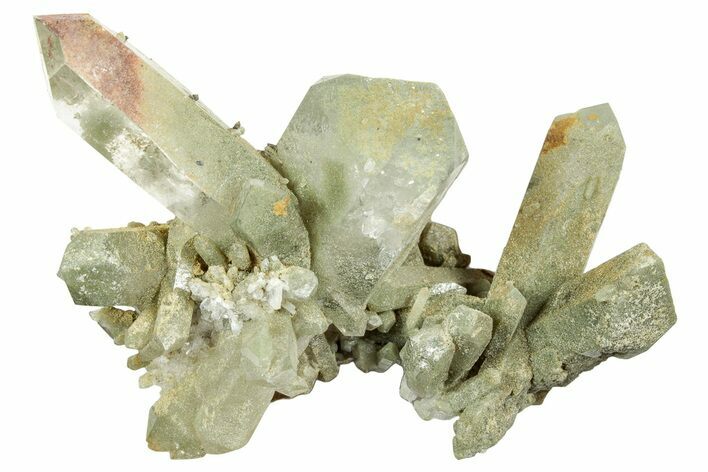 Chlorite Included Quartz Crystal Cluster - Pakistan #244308